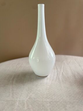 Vintage IKEA Salong Vase Johanna Jelinek White Milk Glass Tall Minimalist